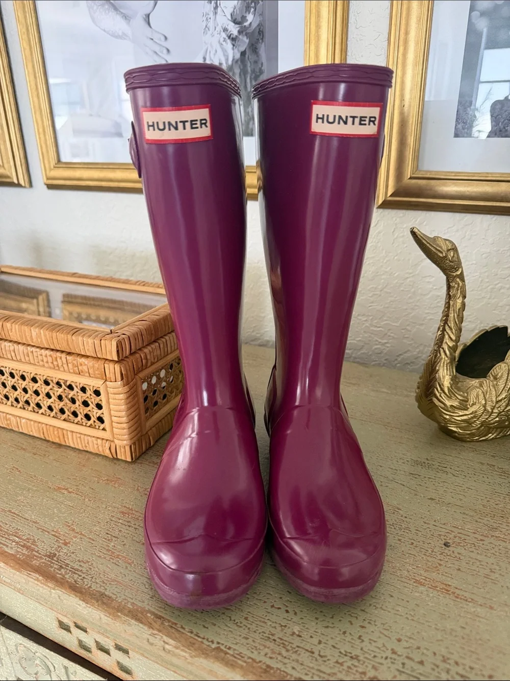 Hunter Kids Purple Rain Boots